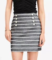 Petite Striped Mariner Mini Skirt