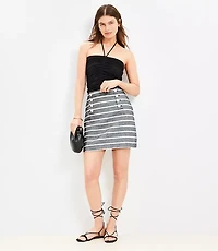 Petite Striped Mariner Mini Skirt