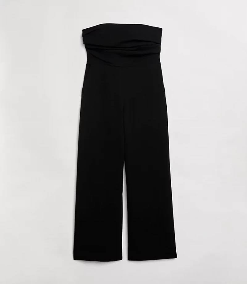 LOFT Versa Crepe Drape Strapless Jumpsuit