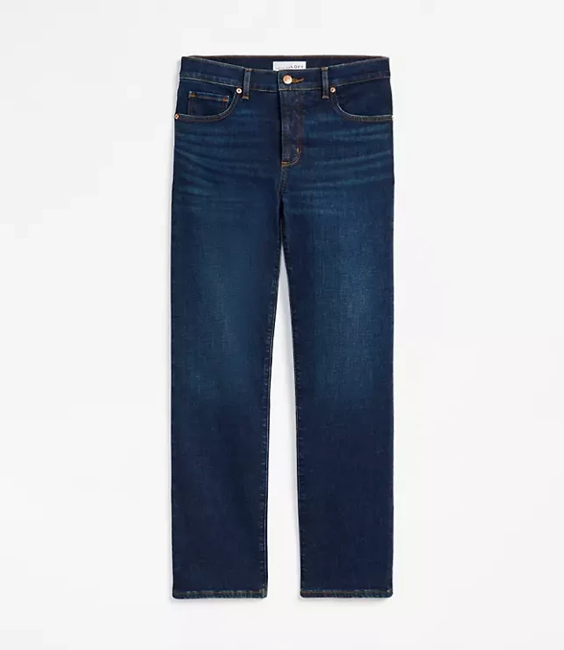 Petite Mid Rise Slim Jeans in Rich Dark Indigo Wash