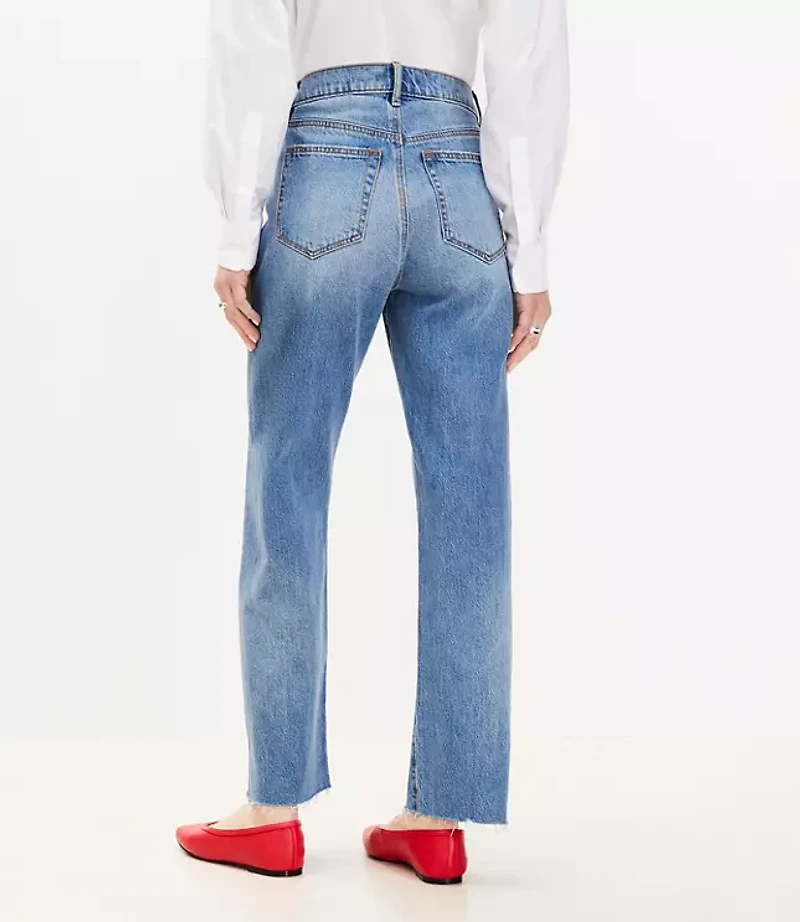 Tall Fresh Cut High Rise Straight Jeans in Light Vintage Wash