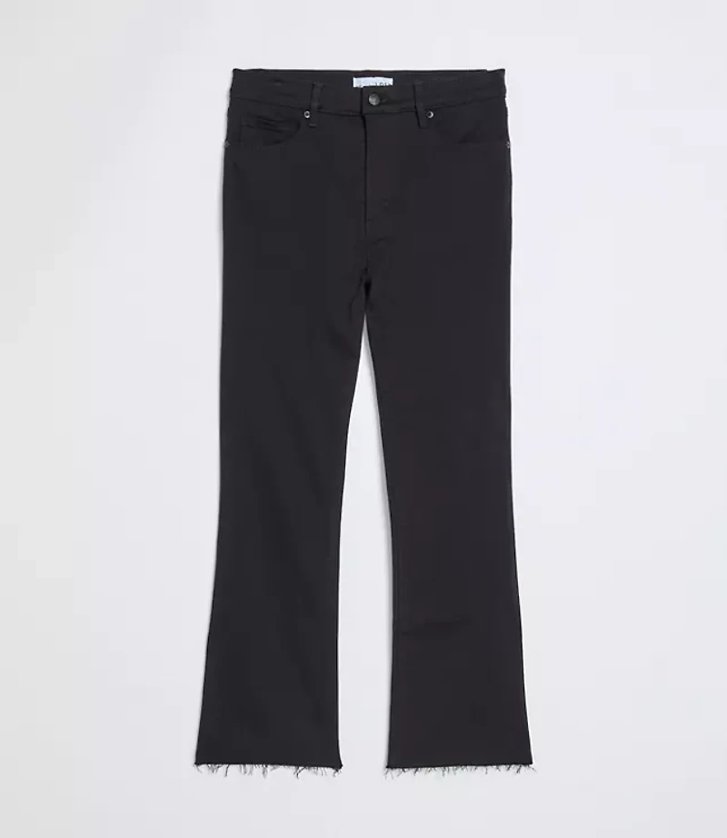 Fresh Cut High Rise Kick Crop Jeans Jet Black Wash