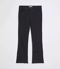 Fresh Cut High Rise Kick Crop Jeans Jet Black Wash