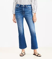 Curvy High Rise Kick Crop Jeans Bright Medium Stone Wash