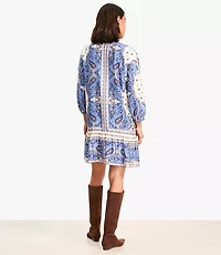 Petite Bandana Print Mini Flounce Dress