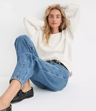 Blouson Sleeve Tunic Sweatshirt