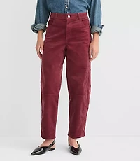 Petite Barrel Corduroy Pants