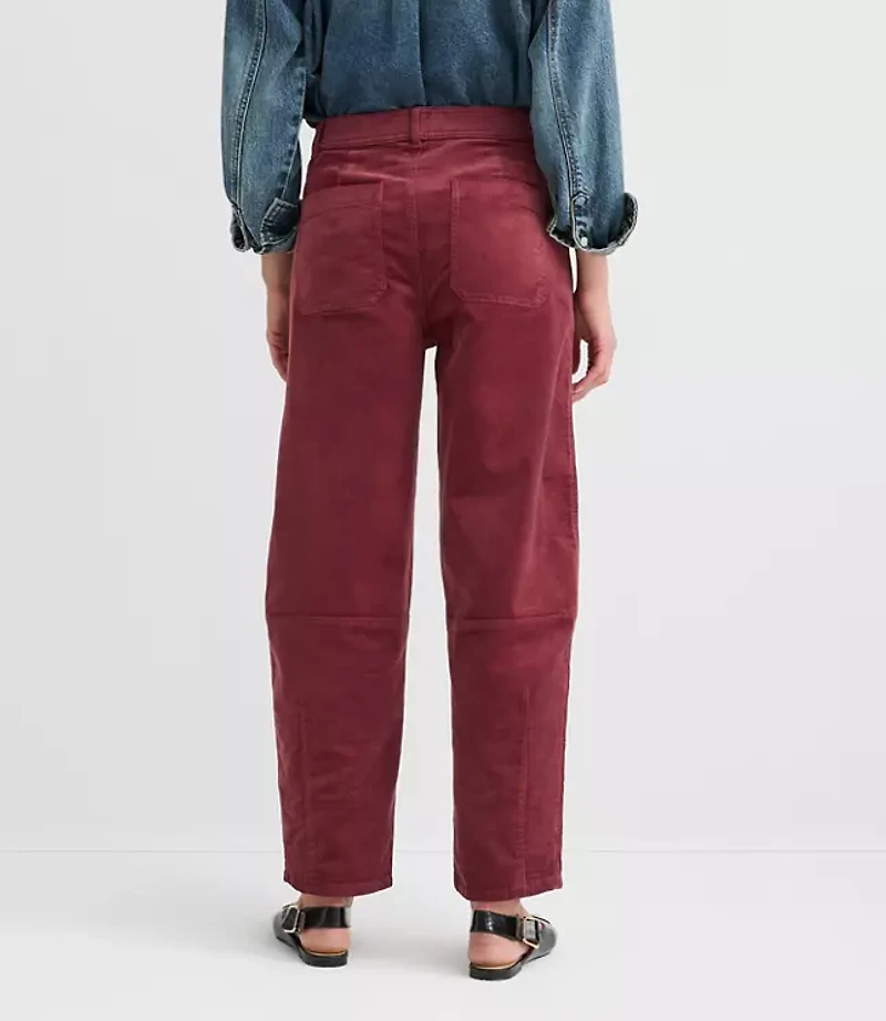 Petite Barrel Corduroy Pants