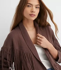Fringe Belted Cardigan