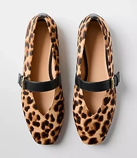Leopard Print Mary Jane Flats