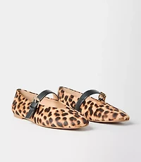 Leopard Print Mary Jane Flats