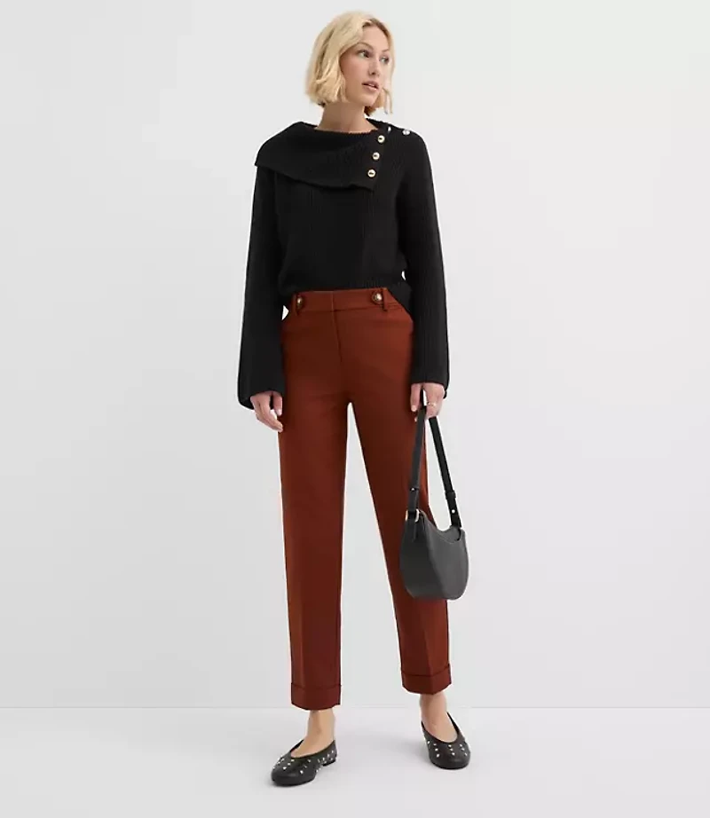 Cuffed Riviera Slim Pants Doubleweave