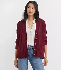 Petite Pointelle Girlfriend Cardigan
