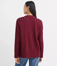 Petite Pointelle Girlfriend Cardigan