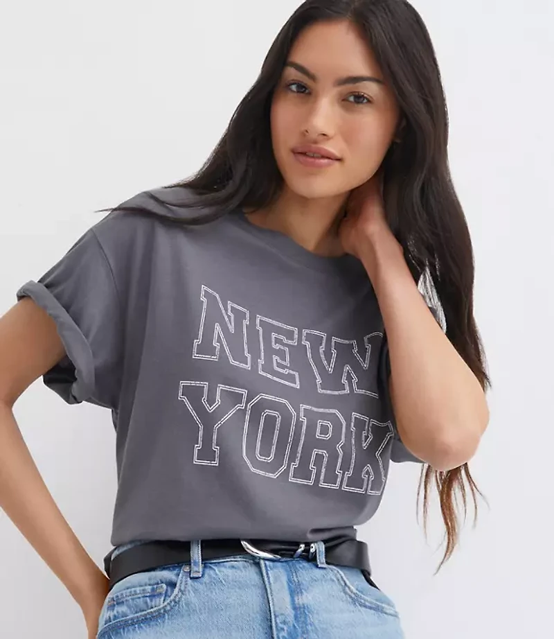 New York Oversized Jersey Modern Tee