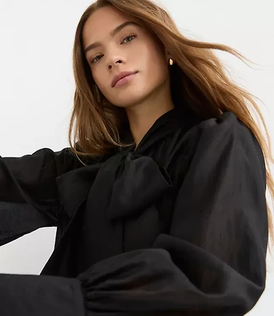 Blouson Sleeve Bow Blouse