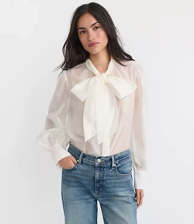Blouson Sleeve Bow Blouse