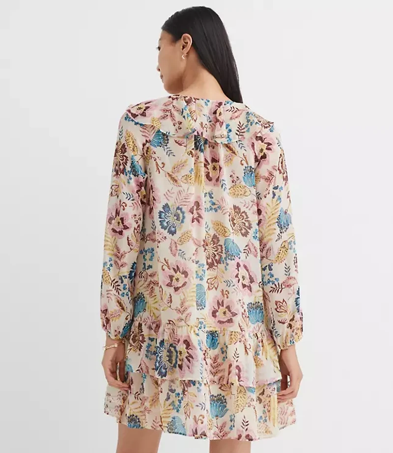 Garden Ruffle Mini Flounce Dress