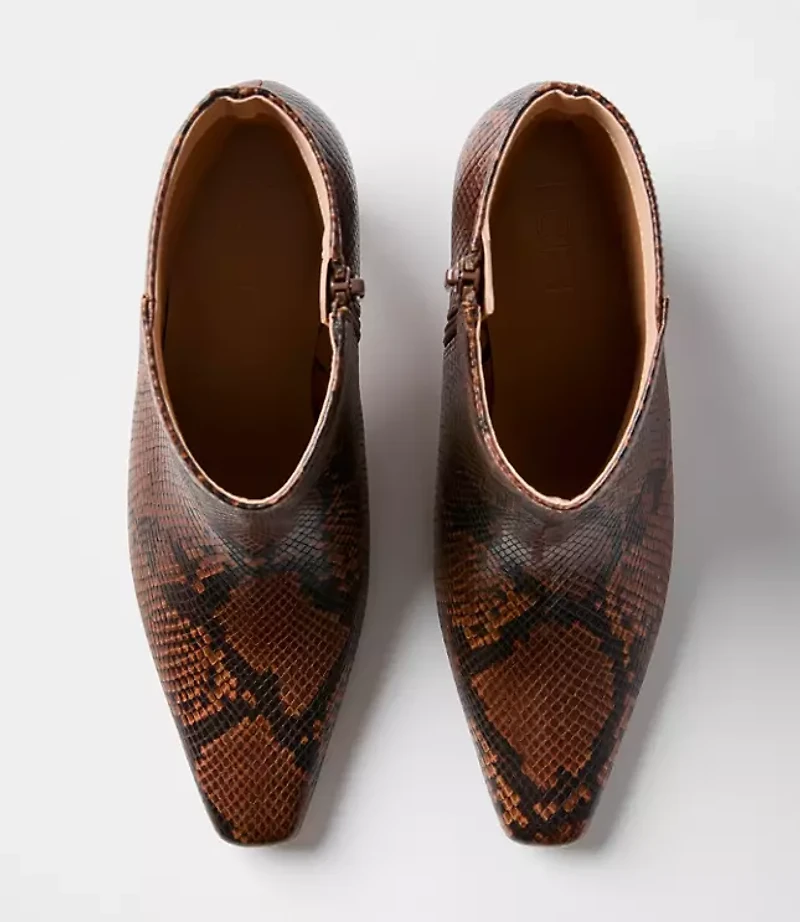 Snake Print Booties