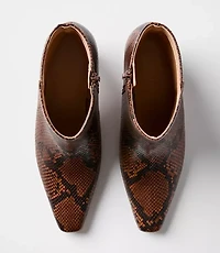 Snake Print Booties