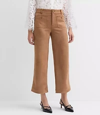 Curvy Palmer Wide Leg Pants Faux Suede