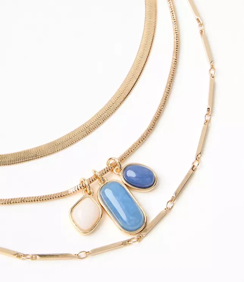 Layered Cluster Necklace Set