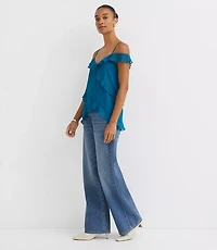 Petite Ruffle Off The Shoulder Cami