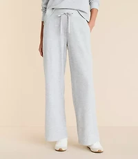 Petite Lou & Grey Heathered Upstate Waffle Wide Leg Pants