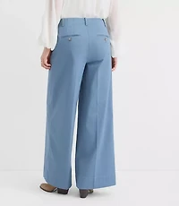 Pintucked Wide Leg Pants