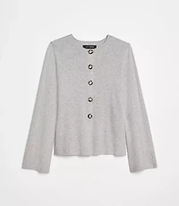 LOFT Versa Heathered Front Split Cardigan