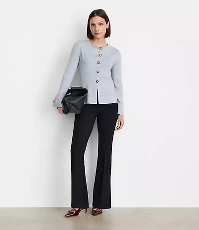 LOFT Versa Heathered Front Split Cardigan