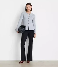 LOFT Versa Heathered Front Split Cardigan