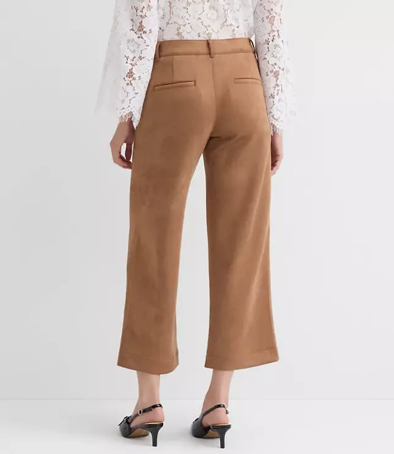 Tall Palmer Wide Leg Pants Faux Suede