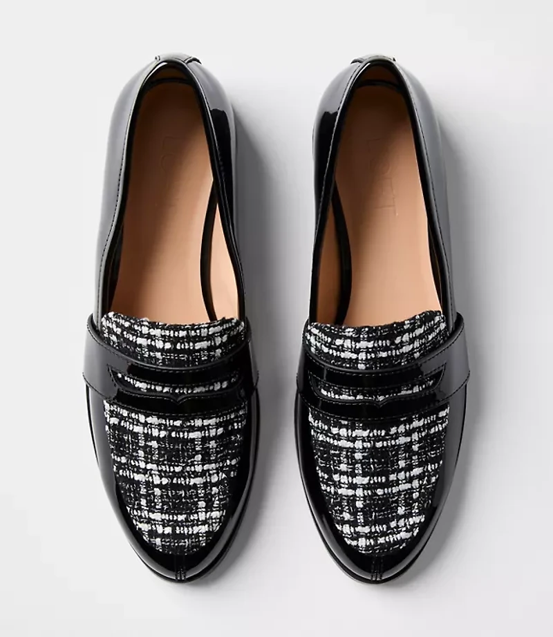 Tweed Penny Loafers