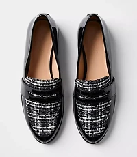 Tweed Penny Loafers