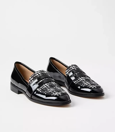 Tweed Penny Loafers