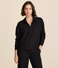 Petite Lou & Grey Upstate Waffle Half Zip Top