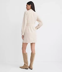 Petite Corduroy Mini Pocket Shirtdress