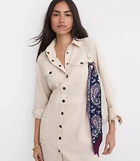 Petite Corduroy Mini Pocket Shirtdress