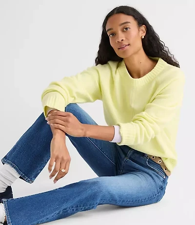 Petite Seamed Raglan Sweater