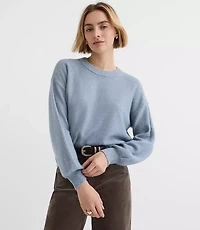 Floral Sequin Blouson Sweater