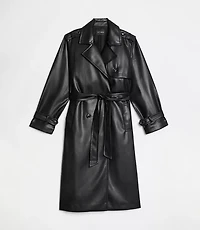 Petite LOFT Versa Faux Leather Trench Coat
