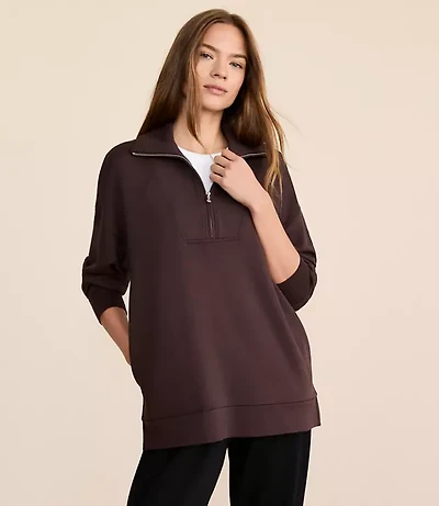 Lou & Grey Scubasoft Half Zip Tunic Top