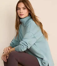 Lou & Grey Scubasoft Half Zip Tunic Top