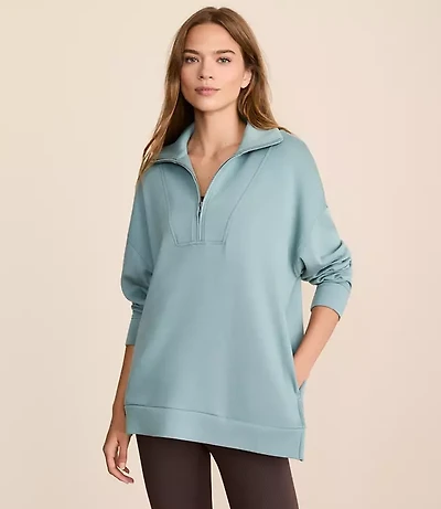 Lou & Grey Scubasoft Half Zip Tunic Top