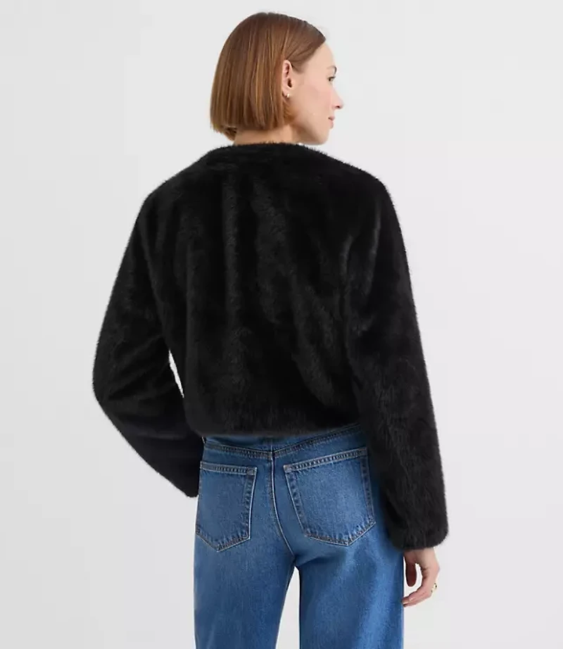 Petite Modern Faux Fur Jacket