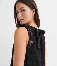 Petite Velvet Floral Lace Mini Dress