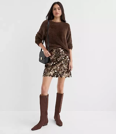 Tall Sequin Mini Skirt