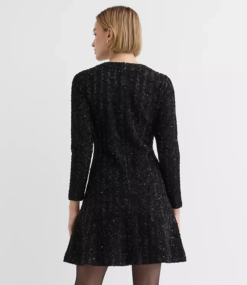 Petite Shimmer Boucle Mini Pocket Dress