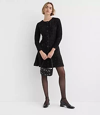 Petite Shimmer Boucle Mini Pocket Dress